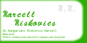 marcell miskovics business card